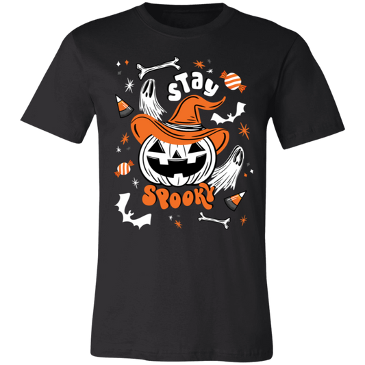 Stay Spooky Cute Pumpkin Witch BWO Unisex Jersey T-Shirt