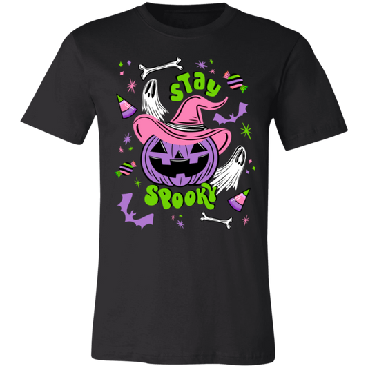 Stay Spooky Cute Pumpkin Witch BWPGP Unisex Jersey T-Shirt