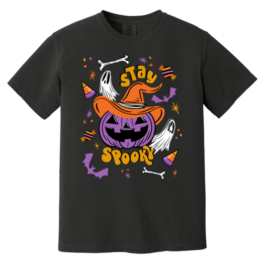 Stay Spooky Cute Pumpkin Witch BWPGLDO Garment-Dyed T-Shirt