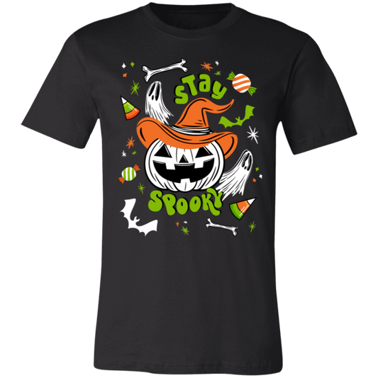 Stay Spooky Cute Pumpkin Witch BWOG Unisex Jersey T-Shirt