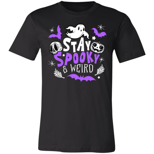 Stay Spooky and Weird T-shirt BW PURPLE