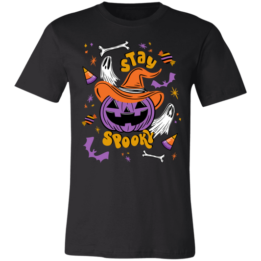 Stay Spooky Cute Pumpkin Witch BWOGLDP Unisex Jersey T-Shirt