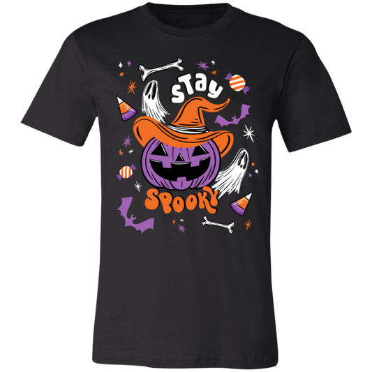 Stay Spooky Cute Pumpkin Witch BWOP Unisex Jersey T-Shirt