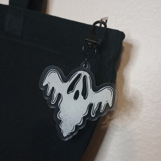 Ghoul Ghost White Spooky Halloween Acrylic Keychain/Bag Charm