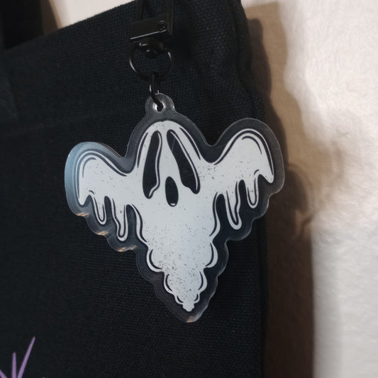 Ghoul Ghost White Spooky Halloween Acrylic Keychain/Bag Charm