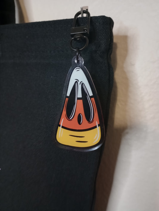 Candy Corn Spooky Halloween Acrylic Keychain/Bag Charm