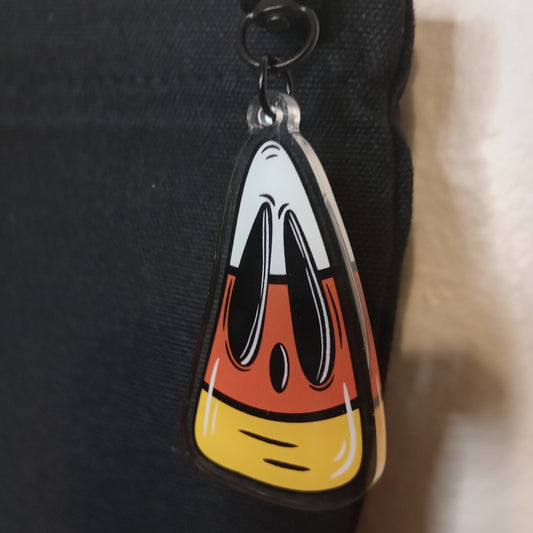 Candy Corn Spooky Halloween Acrylic Keychain/Bag Charm