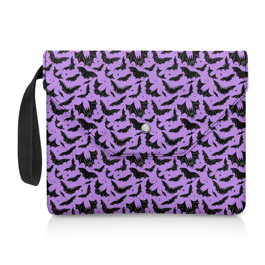 Batty Bats Lavender Spooky Gothic Halloween Book Kindle Planner Sleeve with Strap