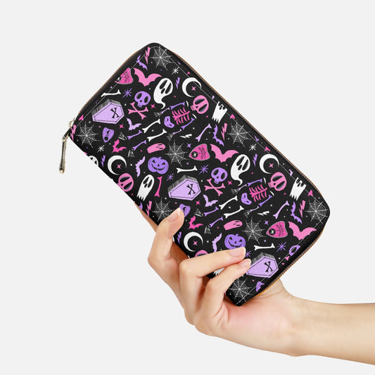 Dearly Departed 2021 Black, White, Pink, Purple Zipper Wallet