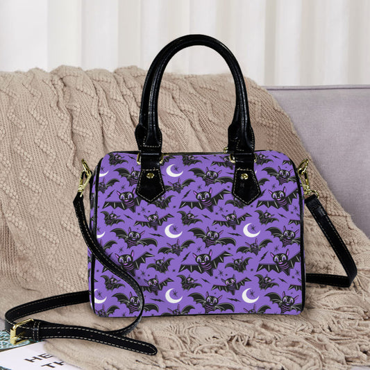 Oh Bats! 22 PRPBLK Boston Handbag Purse