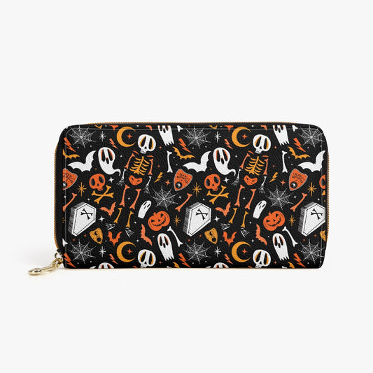 Dearly Departed 2021 Black, White, Orange, Gold Zipper Wallet