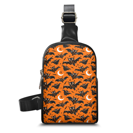 Spooky Halloween Cute Bats OB Crossbody Chest Bag Purse