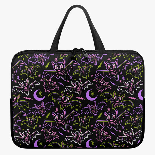 Oh Bats Black Back Pink Orchid Chartreuse Laptop Sleeve