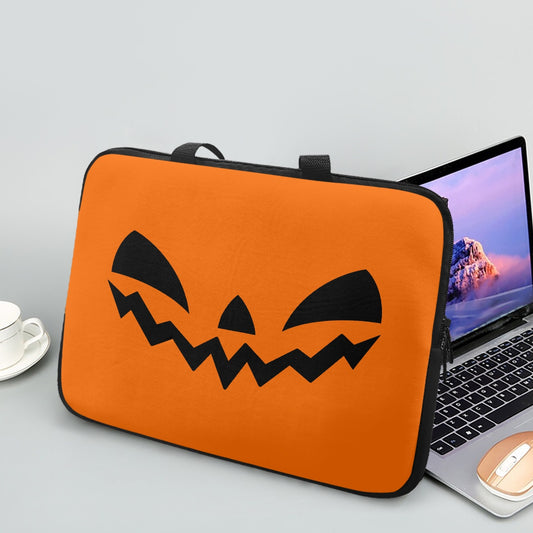 Jack-O-Lantern Face One Orange Black Laptop Sleeve