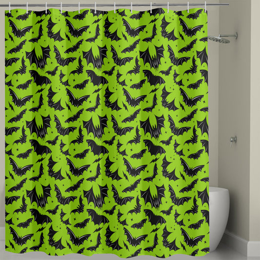 Batty Bats 23 Gothic BWGRN Shower Curtain