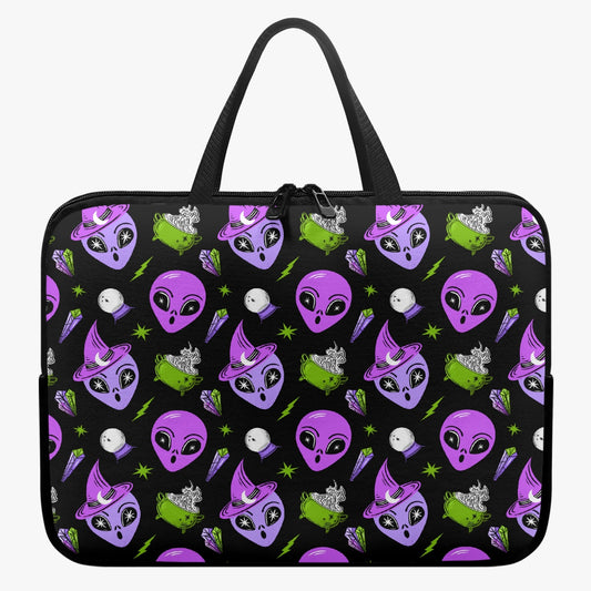 Cosmic Magick Purple Orchid Chartreuse Laptop Sleeve