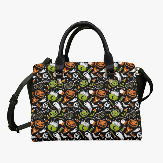 Trick or Treat 2023 Orange Chartreuse Faux Leather Purse