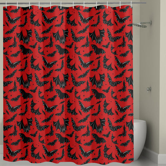 Batty Bats 23 Gothic Red Shower Curtain