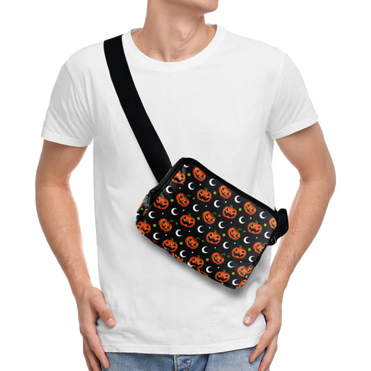 Happy Jacks 24 Black, White, Orange, Green Crossbody Waist Fanny Pack Bag