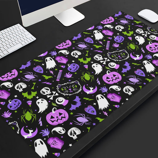 Everything Spooky 2022 Purple Orchid Green Gaming Pad Desk Mat