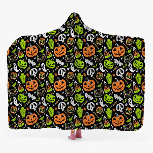 The Creeps 2023 Orange Chartreuse Hooded Blanket