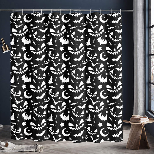 Fun Frights 24 BW Shower Curtain