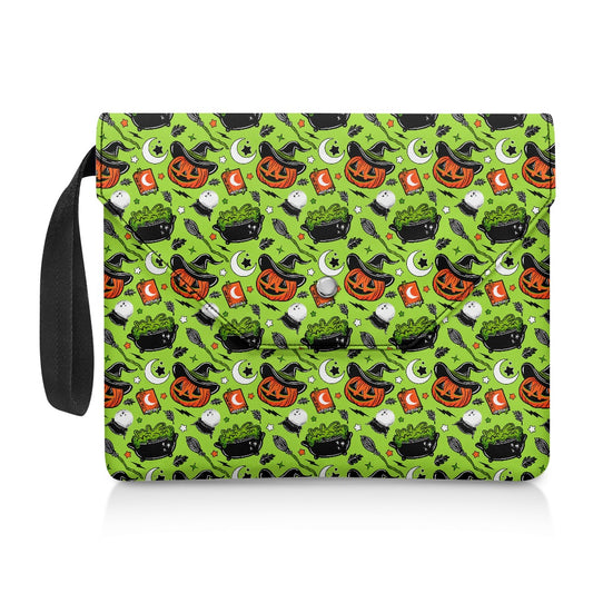 Pumpkin Witch Spooky Cute Halloween Book Kindle Planner Sleeve with Strap