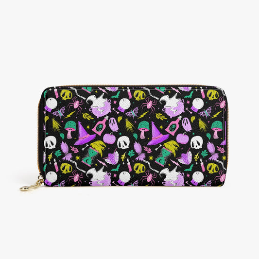 Cast A Spell 2022 TEal, Pink, Orchid, Chartreuse Zipper Wallet