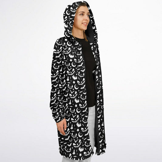 Fun Frights BW Zipper Cloak Mid Length Jacket