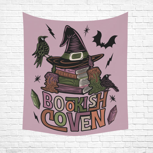 Witchy Dark Academia Bookish Coven Polyester Wall Tapestry