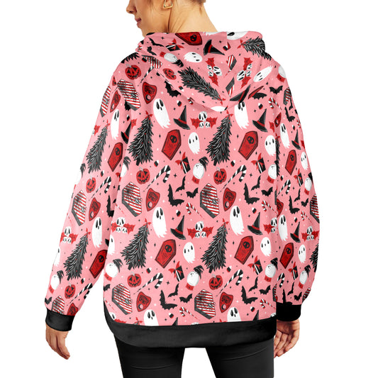 Candy Coffine Pink Red Soft Fleece Hoodie Sweatshirt