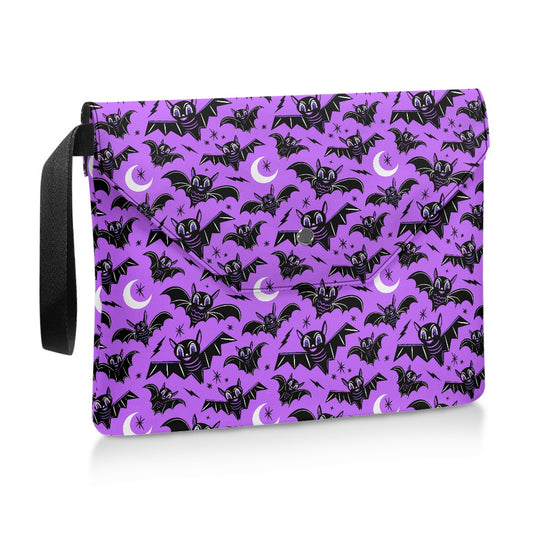 Oh Bats 23 BWPURP Spooky Gothic Book Kindle Planner Sleeve with Strap