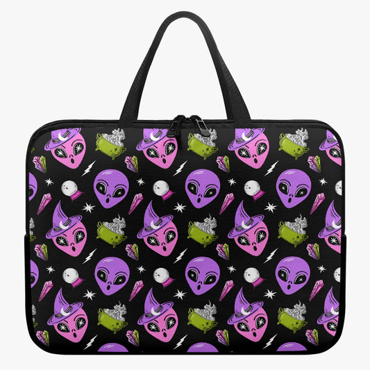 Cosmic Magick Pink Orchid Chartreuse Laptop Sleeve