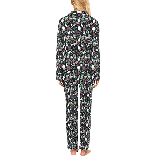 Haunted Hideaway Mens and Womens Long Sleeve Pajama Sets No Pockets