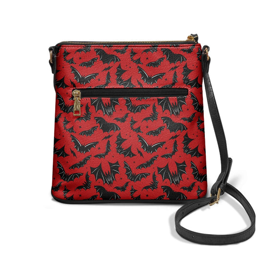 Spooky Gothic Bats Halloween Goth Faux Leather Shoulder Bag Purse