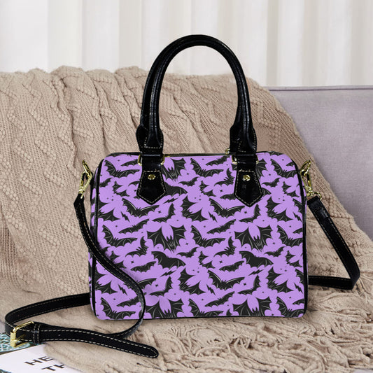 Batty Bats 22 LAVBLK Boston Handbag Purse