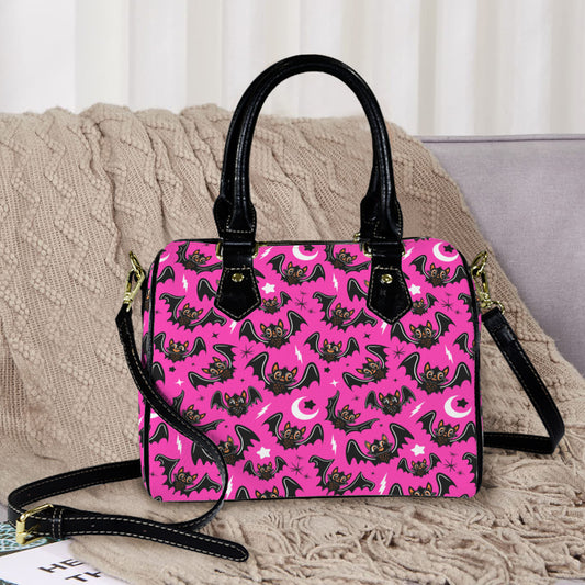 Oh Bats! 24 HPNKBLK Boston Handbag Purse