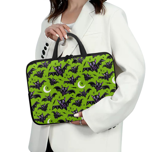 Oh Bats Green Orchid Laptop Sleeve