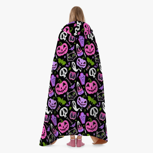 The Creeps 2023 Pink Orchid Chartreuse Hooded Blanket