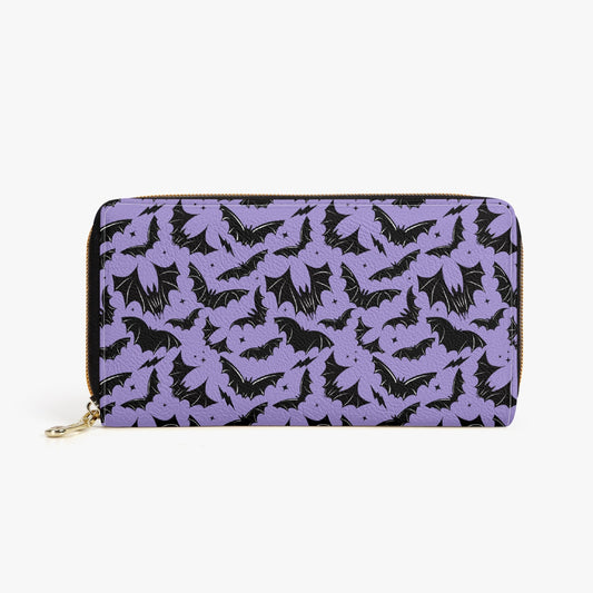 Batty Bats 2023 Lavender Zipper Wallet