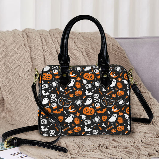 Everything Spooky 22 BLKORN Boston Handbag Purse