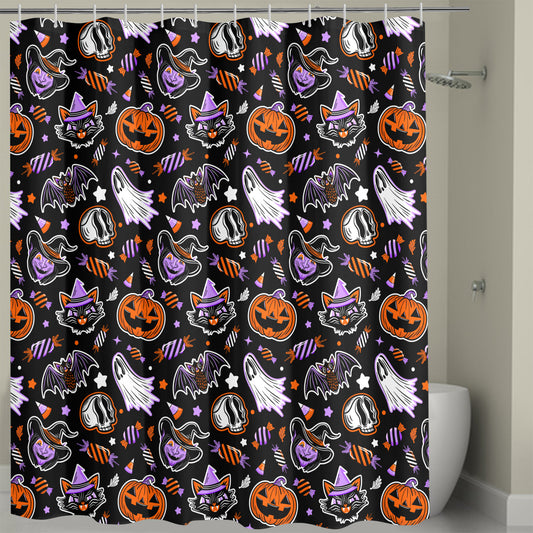 Trick or Treat 24 BWOP Shower Curtain