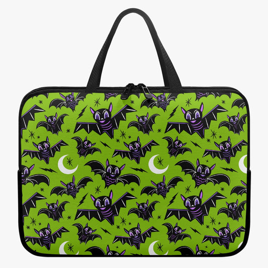 Oh Bats Green Orchid Laptop Sleeve