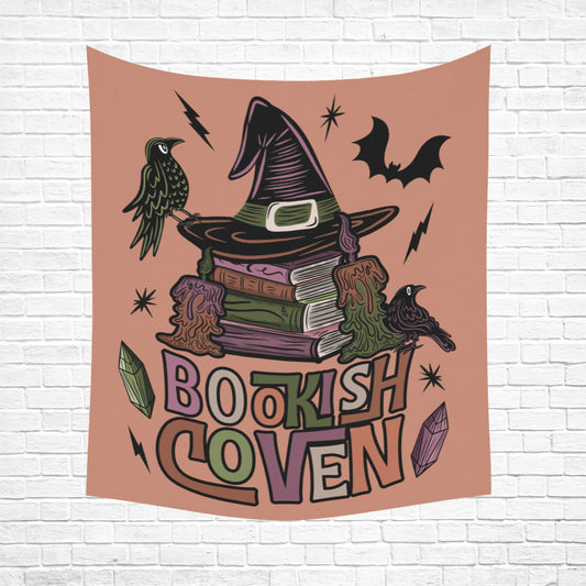 Witchy Dark Academia Bookish Coven Polyester Wall Tapestry