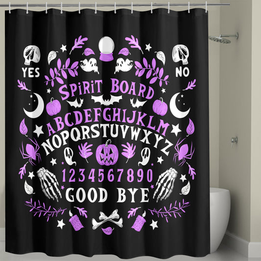 Spirit Board Black Purple Spooky Shower Curtain