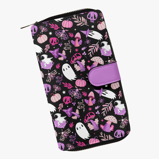 Mushroom Magick Orchid Hot Pink Faux Leather Wallet