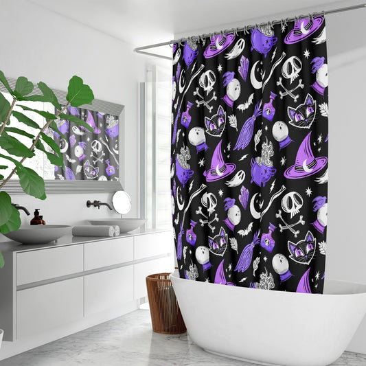 Magick Curio 2023 Orchid, Purple Witchy Halloween Shower Curtain