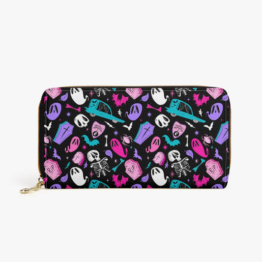 Dearly Departed 2022 Black, White, Purple, Pink, Turquoise Zipper Wallet