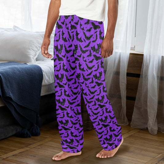 Batty Bats 22 Purple Lounge/Pajama Pants with Pockets