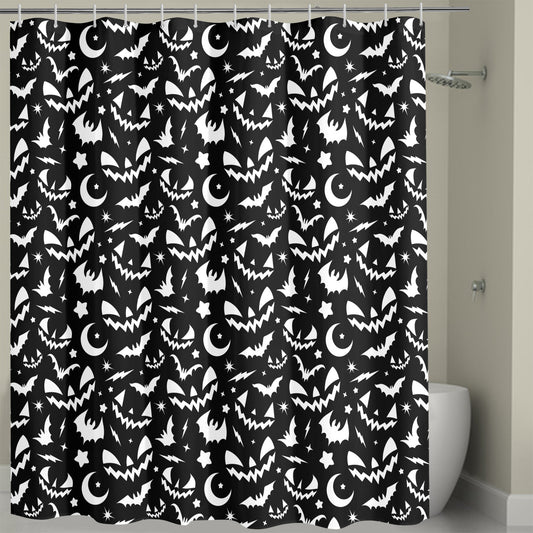 Fun Frights 24 BW Shower Curtain